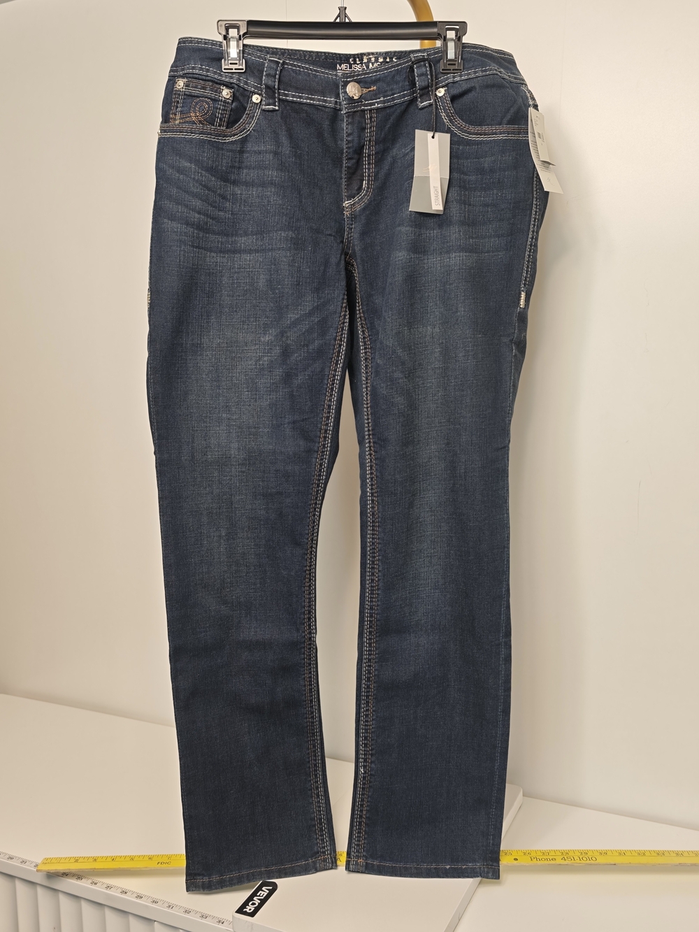 Melissa McCarthy Seven7 Women's Dark Blue Straight-Leg Jeans